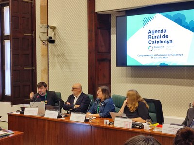 Compareixença al Parlament dels representants de la Comissió Motora de l’Agenda Rural.