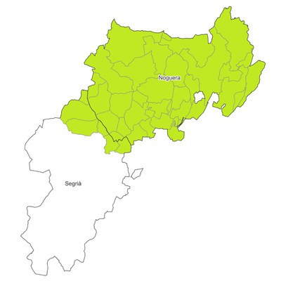 Mapa Consorci Grup d'Acció Local Noguera - Segrià Nord.
